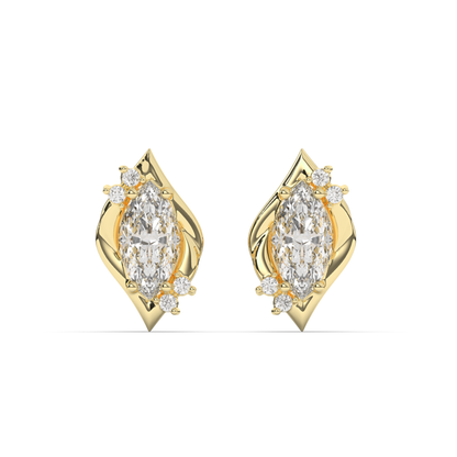 Halo Marquise Lab-Grown Diamond Stud Earrings - Pear Jewels