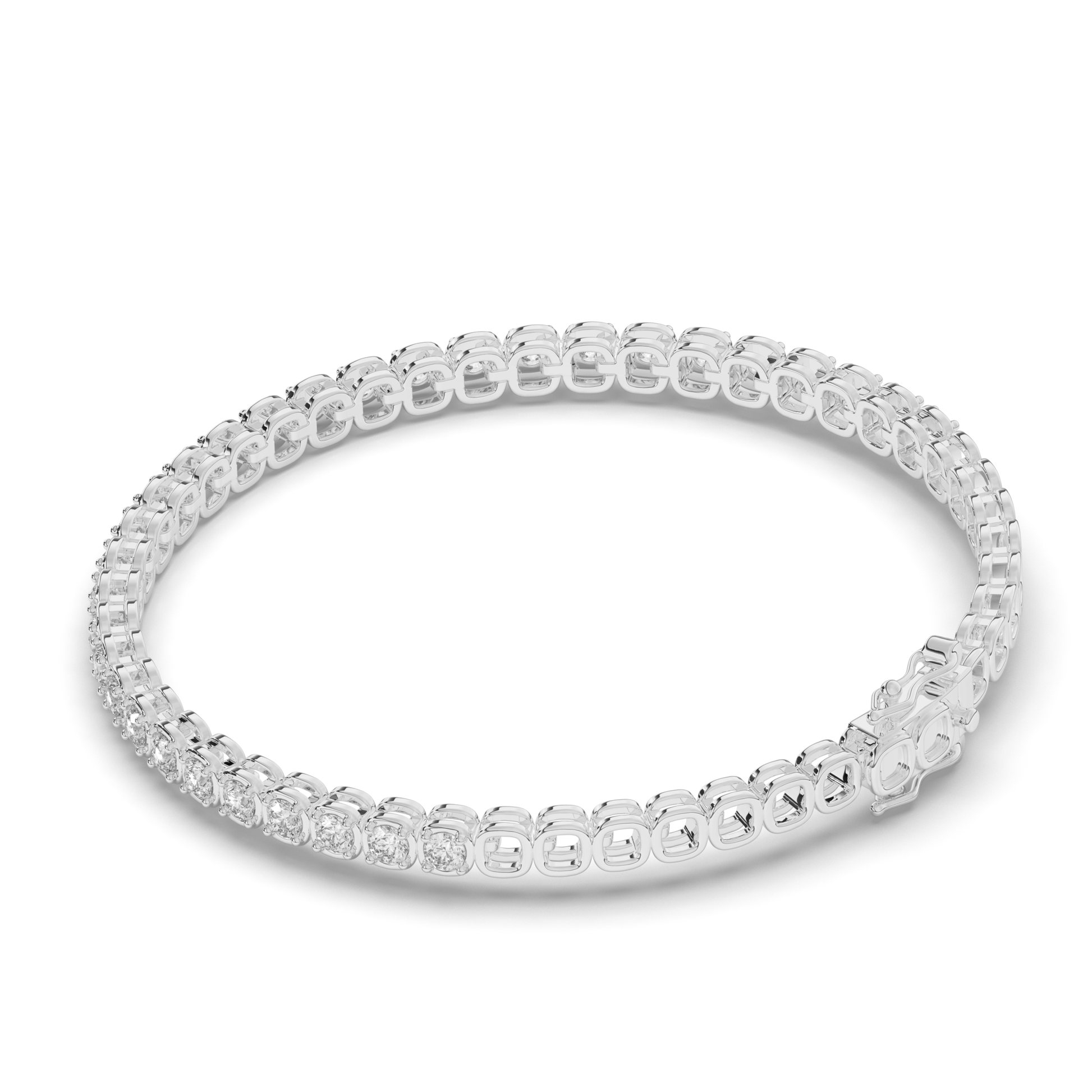 Infinite Ellipses Lab-grown Diamond Tennis Bracelet - Pear Jewels