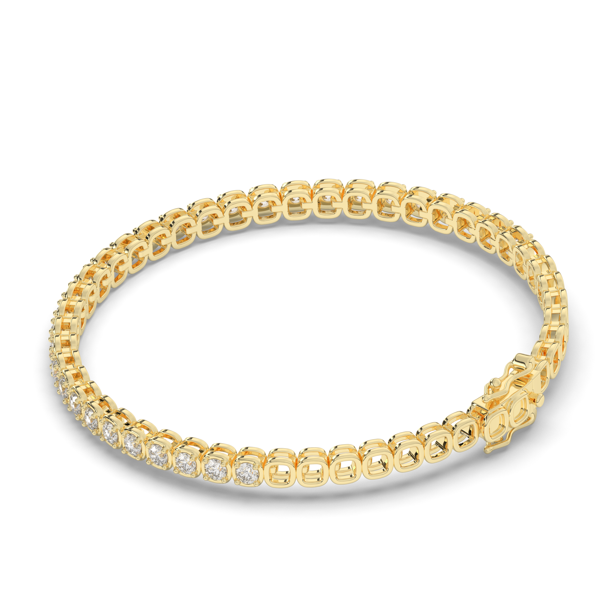 Infinite Ellipses Lab-grown Diamond Tennis Bracelet - Pear Jewels