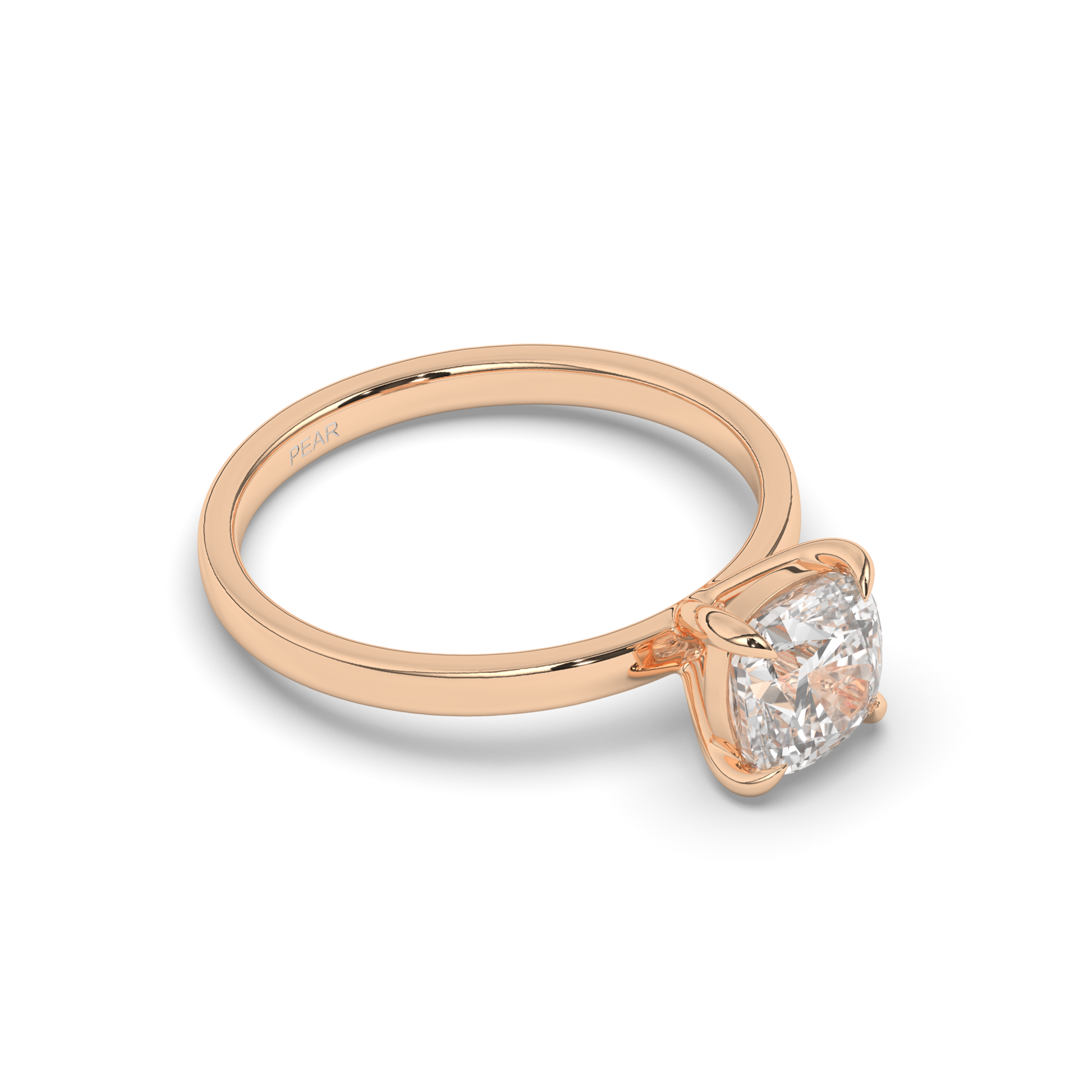 Luxurious Cushion-Cut Lab-grown Diamond Ring - Pear Jewels