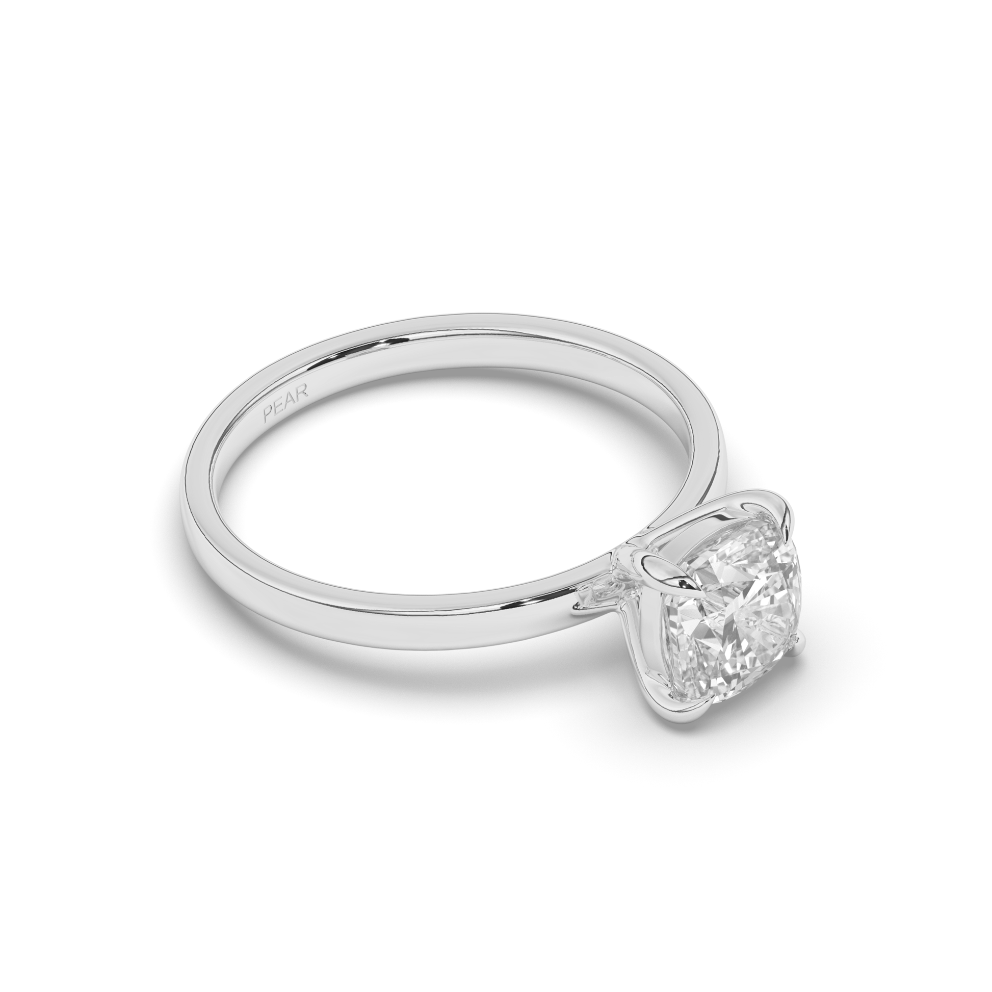 Luxurious Cushion-Cut Lab-grown Diamond Ring - Pear Jewels