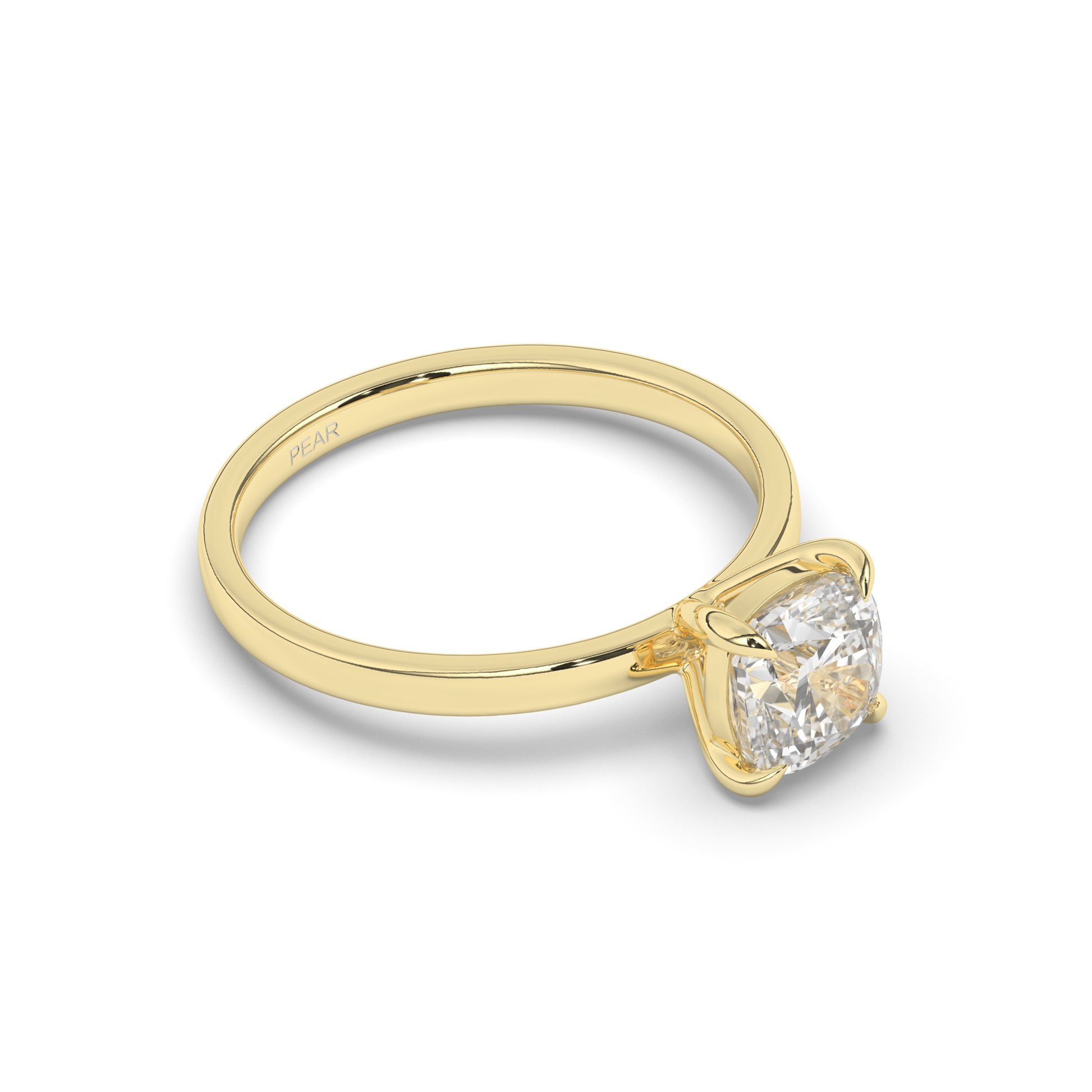 Luxurious Cushion-Cut Lab-grown Diamond Ring - Pear Jewels