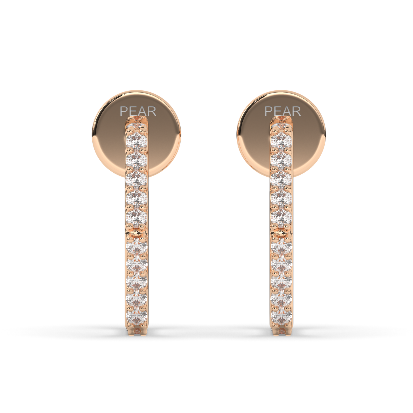 Modern Hexa Lab-Grown Diamond Huggies and Hoops - Pear Jewels