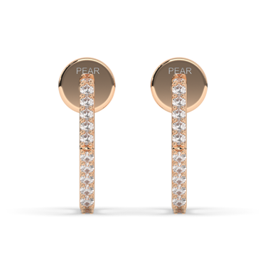 Modern Hexa Lab-Grown Diamond Huggies and Hoops - Pear Jewels