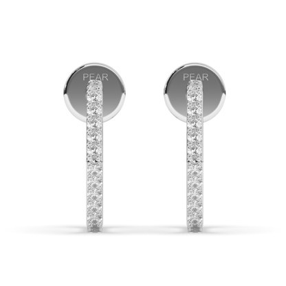Modern Hexa Lab-Grown Diamond Huggies and Hoops - Pear Jewels