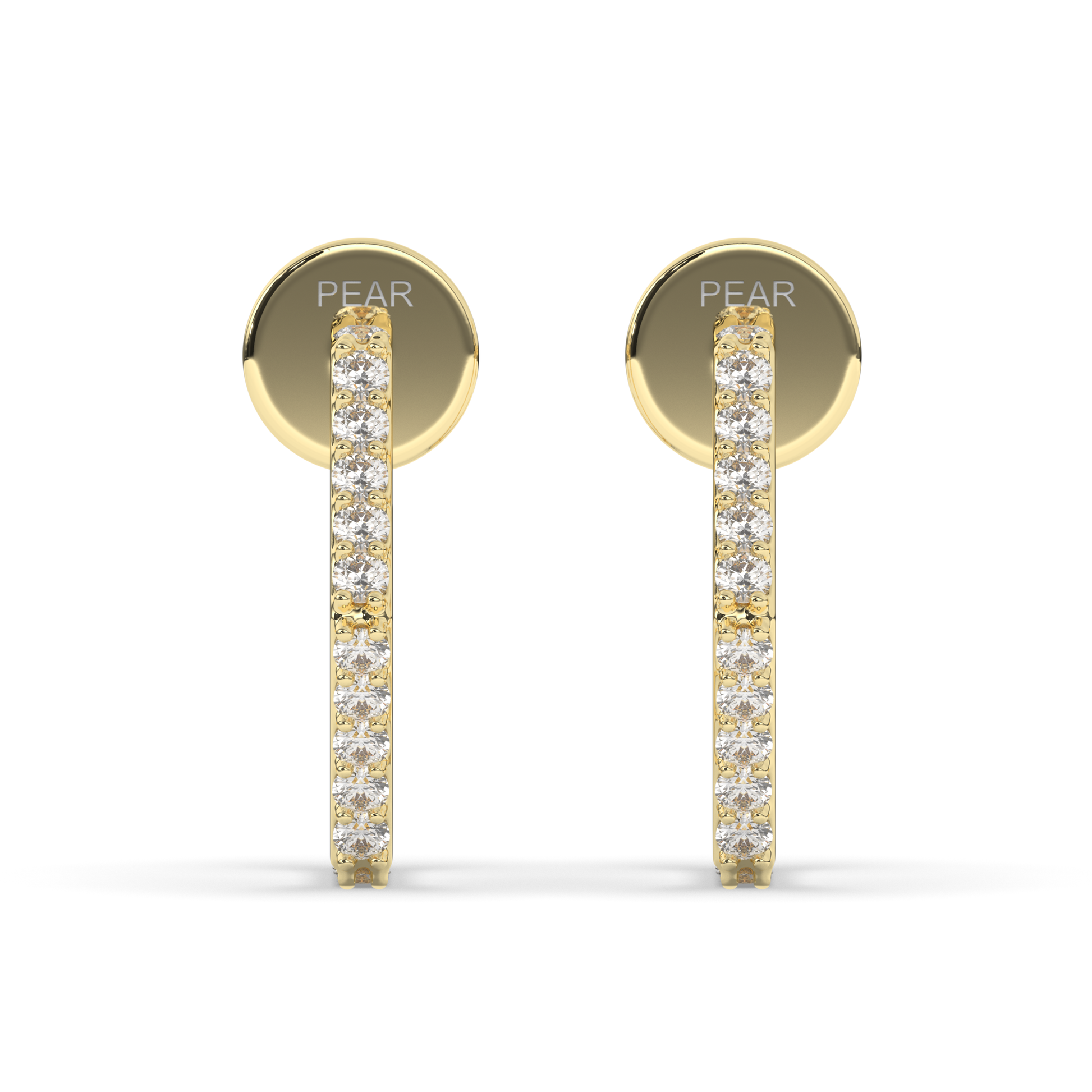 Modern Hexa Lab-Grown Diamond Huggies and Hoops - Pear Jewels