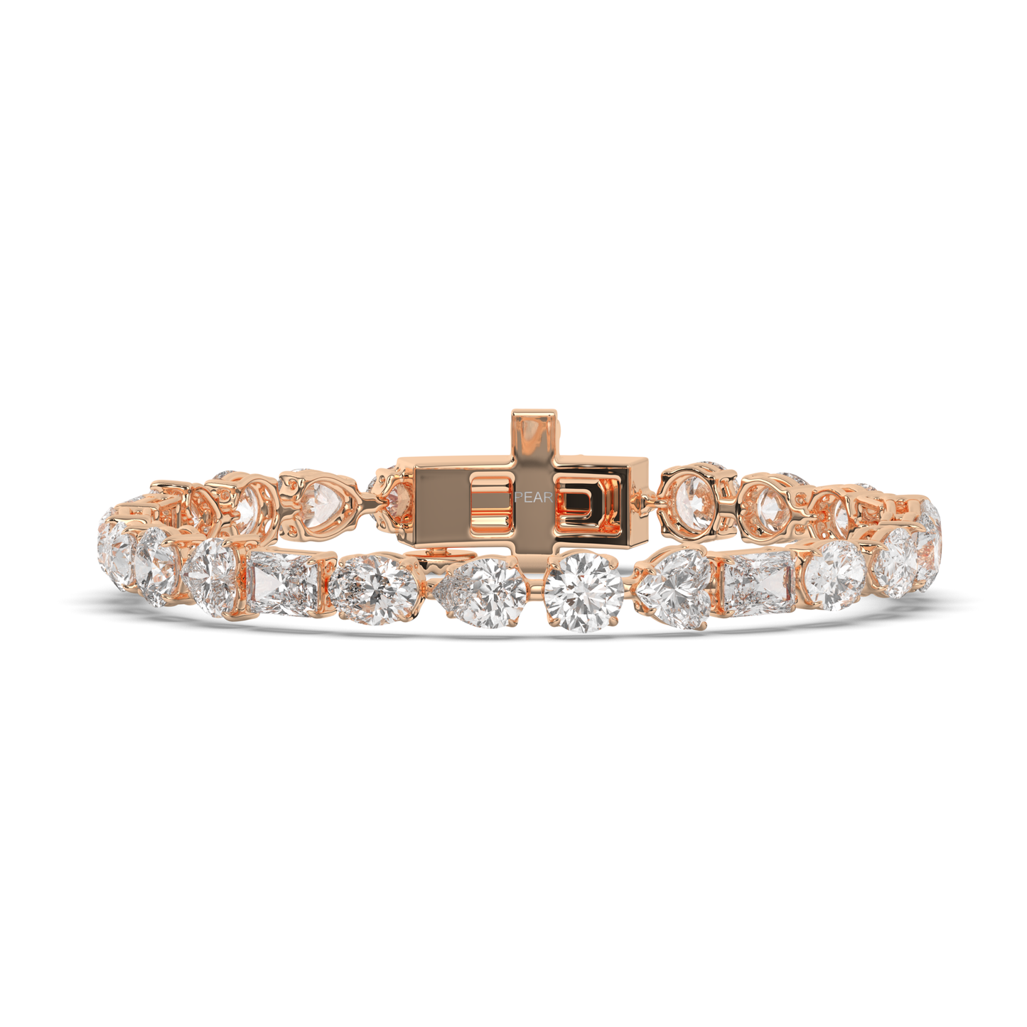 Multi-Shaped Lab-grown Diamond Tennis Bracelet - Pear Jewels