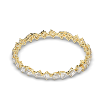 Multishape Lab-Grown Diamonds Tennis Bracelet - Pear Jewels