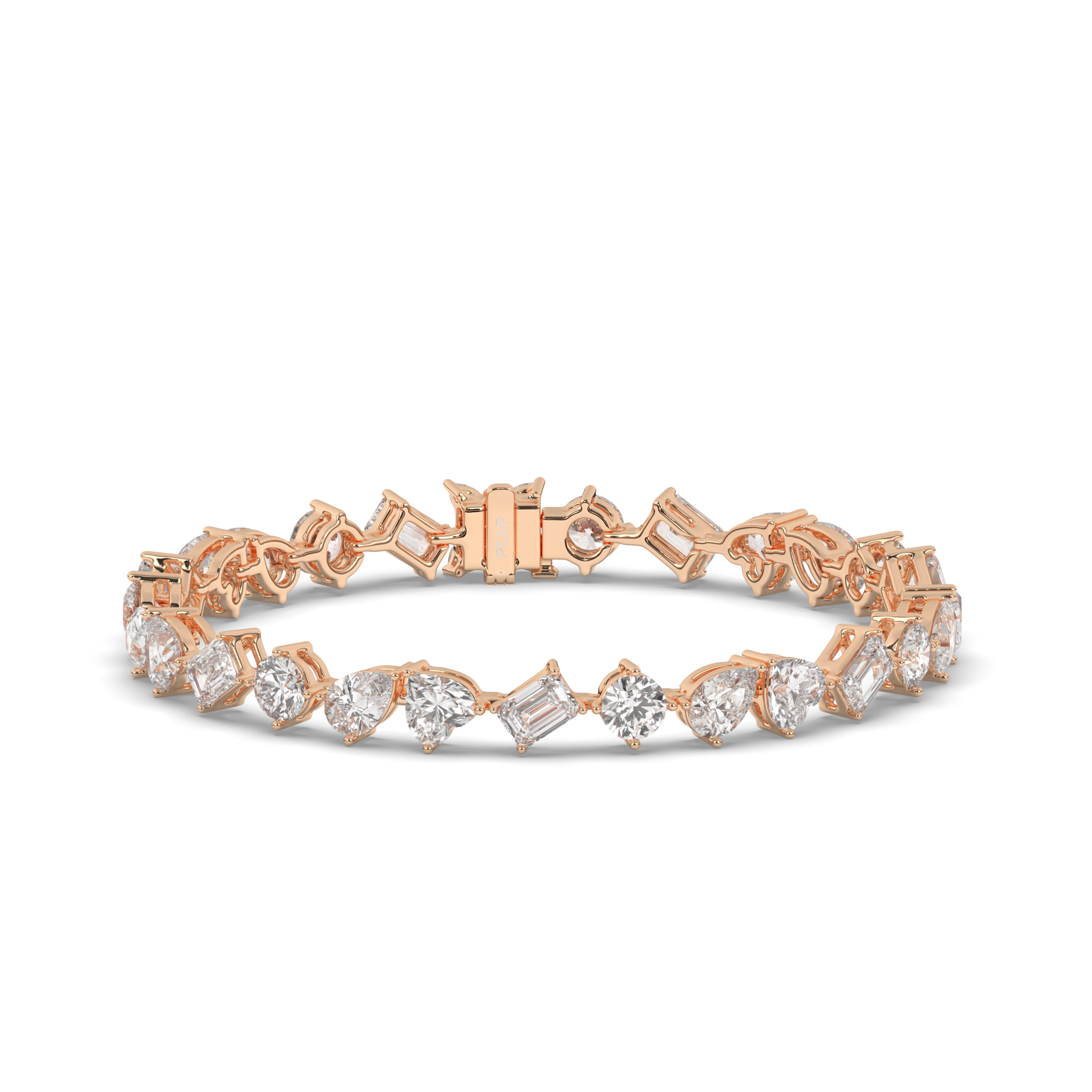 Multishape Lab-Grown Diamonds Tennis Bracelet - Pear Jewels