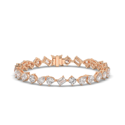 Multishape Lab-Grown Diamonds Tennis Bracelet - Pear Jewels