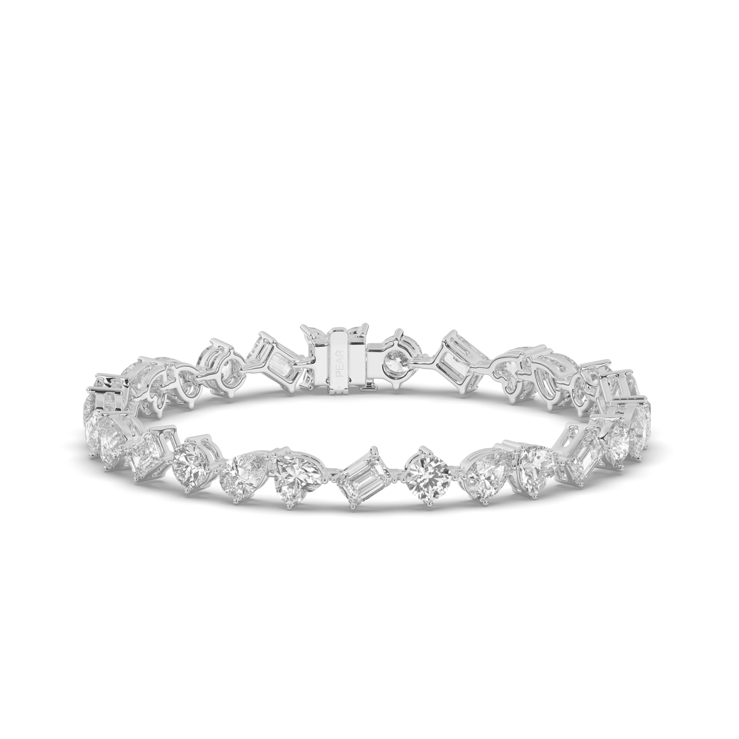 Multishape Lab-Grown Diamonds Tennis Bracelet - Pear Jewels