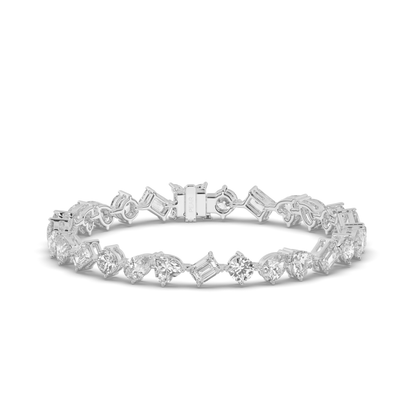 Multishape Lab-Grown Diamonds Tennis Bracelet - Pear Jewels