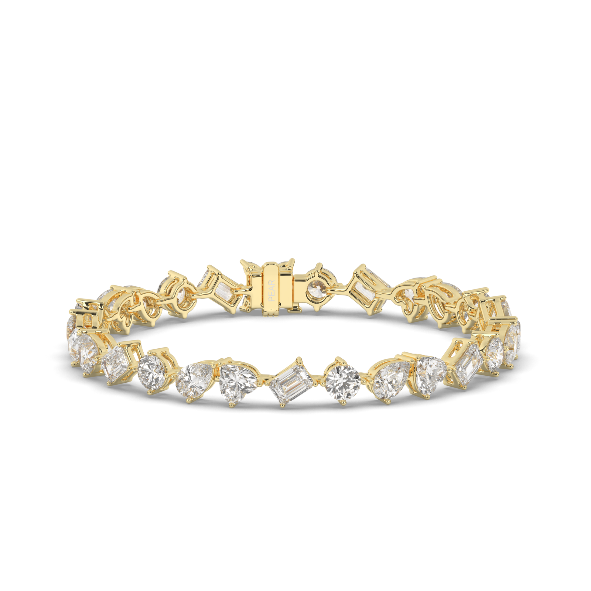 Multishape Lab-Grown Diamonds Tennis Bracelet - Pear Jewels