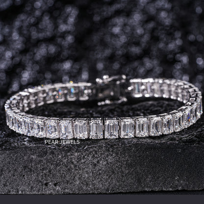 0.7ct Emerald Tennis Labgrown Diamond Bracelet