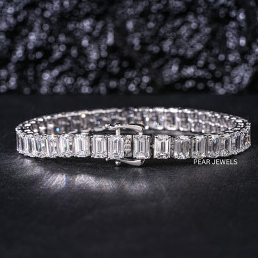 0.7ct Emerald Tennis Labgrown Diamond Bracelet
