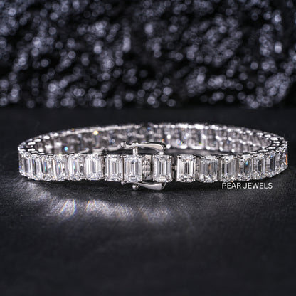 0.7ct Emerald Tennis Labgrown Diamond Bracelet