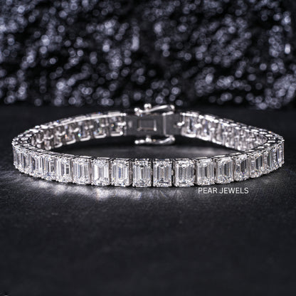 0.7ct Emerald Tennis Labgrown Diamond Bracelet