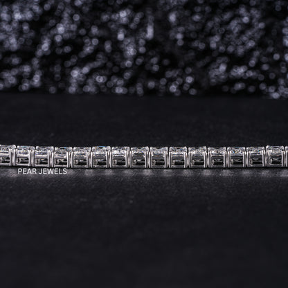 0.7ct Emerald Tennis Labgrown Diamond Bracelet