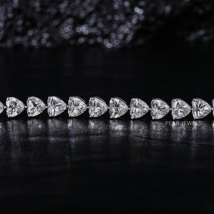 0.8ct Heart Shape Tennis Labgrown Diamond Bracelet