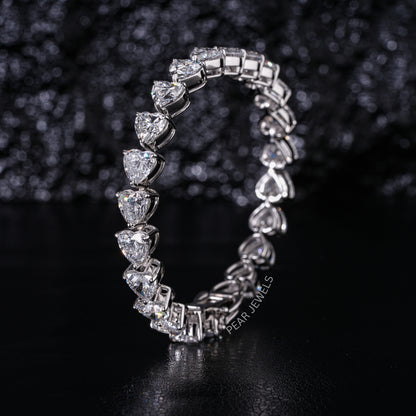 0.8ct Heart Shape Tennis Labgrown Diamond Bracelet