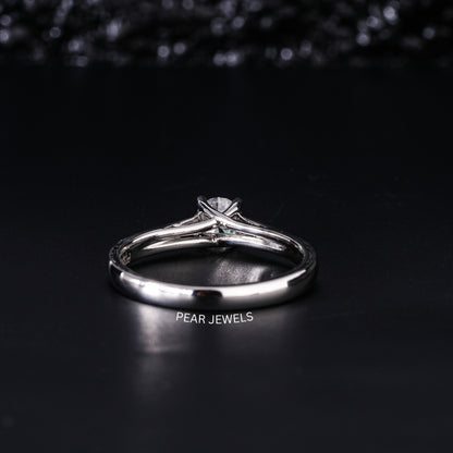 0.5Ct Round Fancy Solitaire Labgrown Diamond Ring