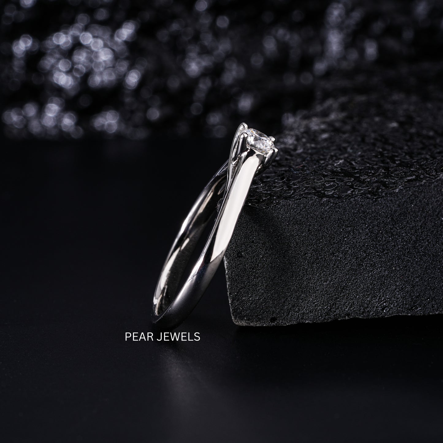 0.5Ct Round Fancy Solitaire Labgrown Diamond Ring