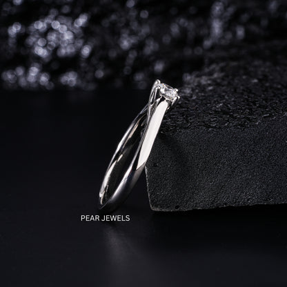 0.5Ct Round Fancy Solitaire Labgrown Diamond Ring