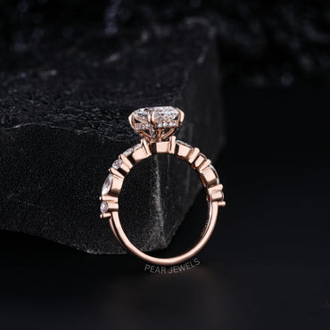 1.5ct Elongated Cushion & Marquise Labgrown Diamond Ring
