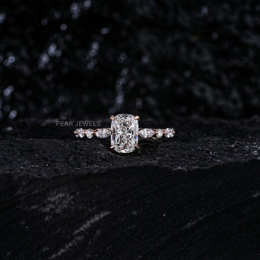 1.5ct Elongated Cushion & Marquise Labgrown Diamond Ring