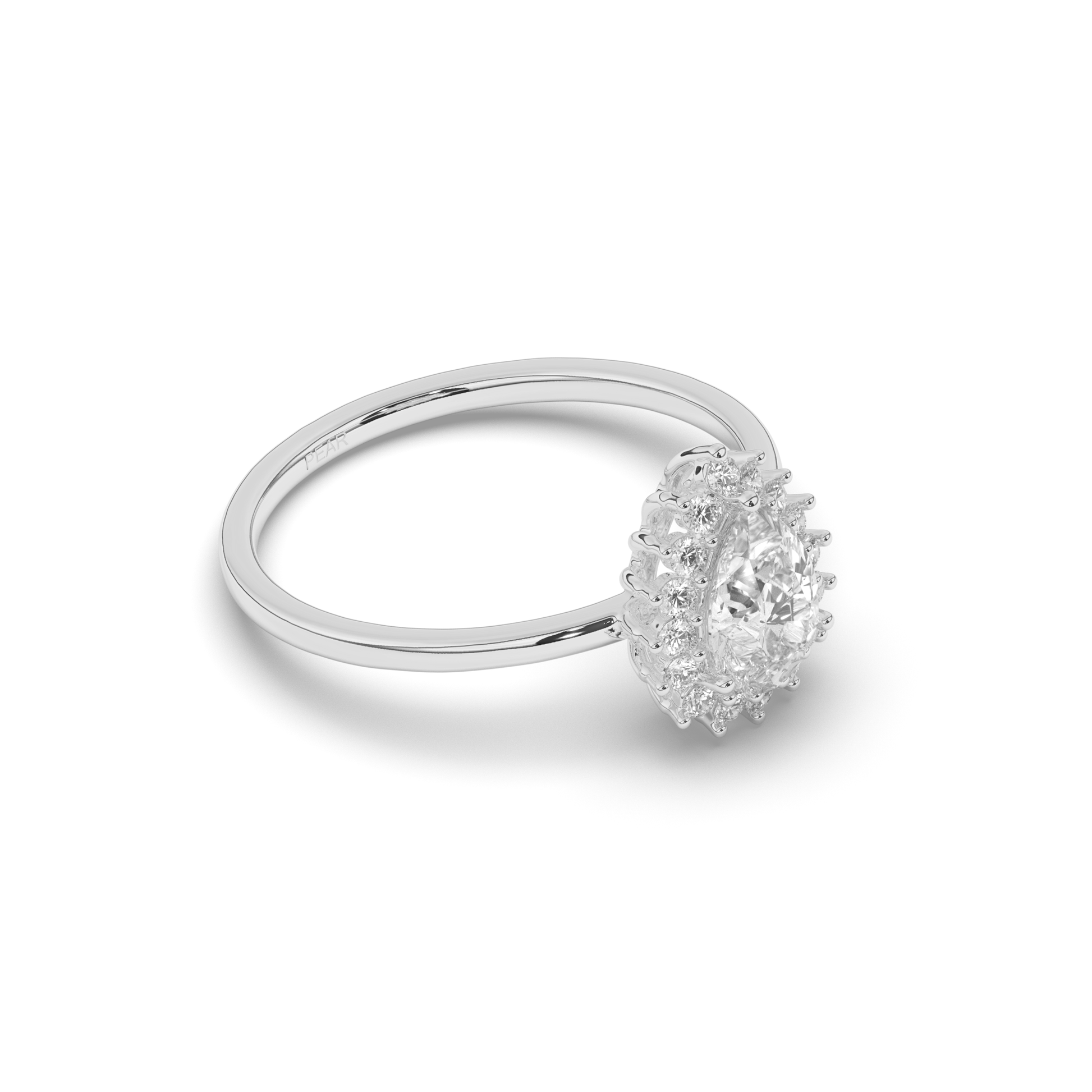Pear Halo Lab-Grown Diamond Engagement Ring - Pear Jewels