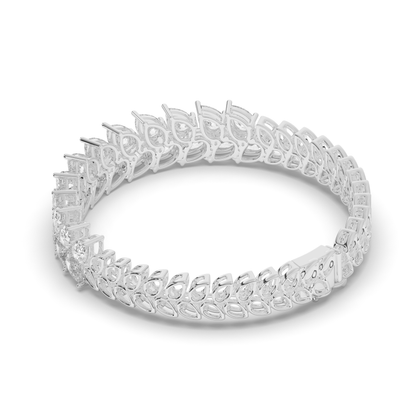 Pear Radiance Lab-grown Diamond Double Row Tennis Bracelet - Pear Jewels