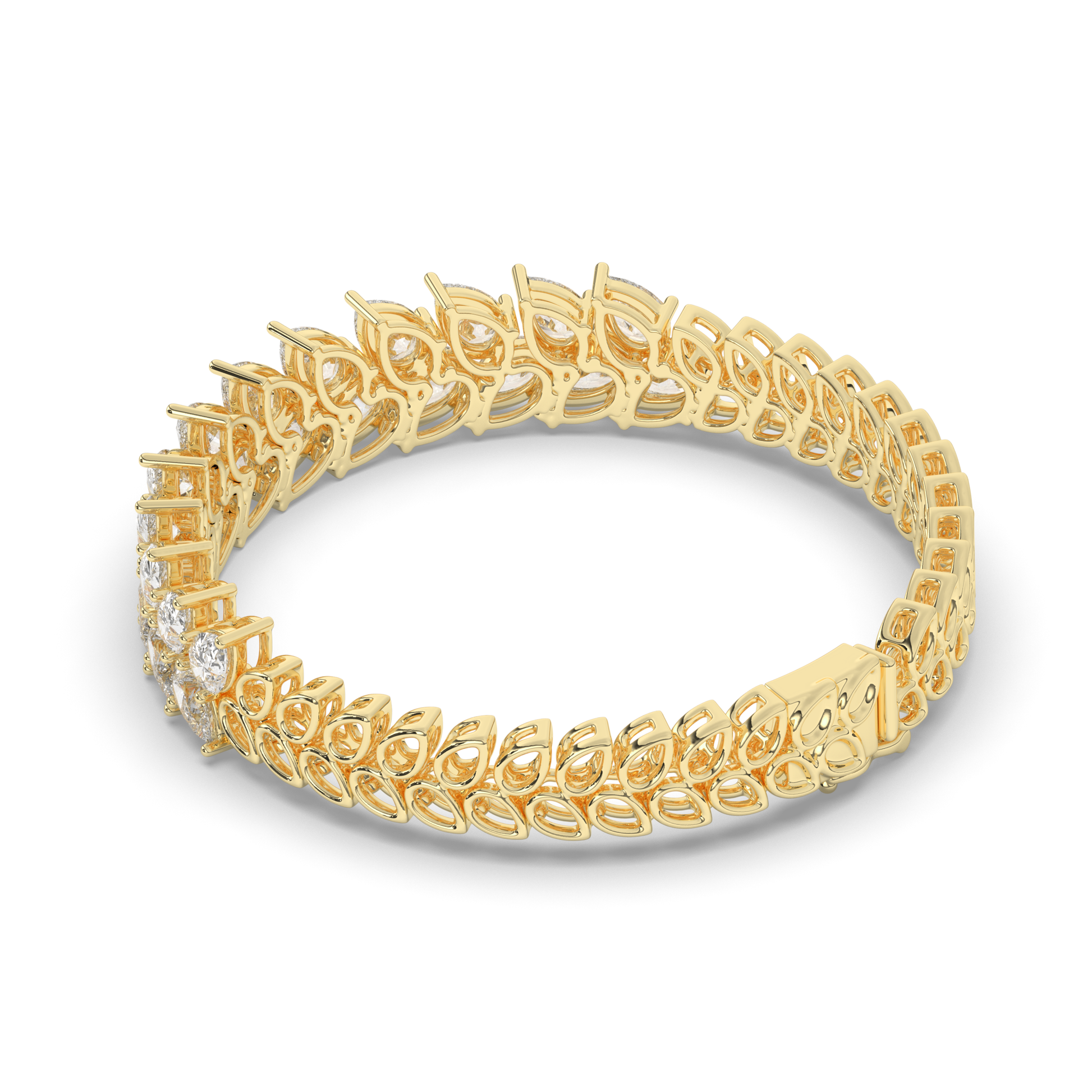 Pear Radiance Lab-grown Diamond Double Row Tennis Bracelet - Pear Jewels