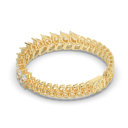 Pear Radiance Lab-grown Diamond Double Row Tennis Bracelet - Pear Jewels