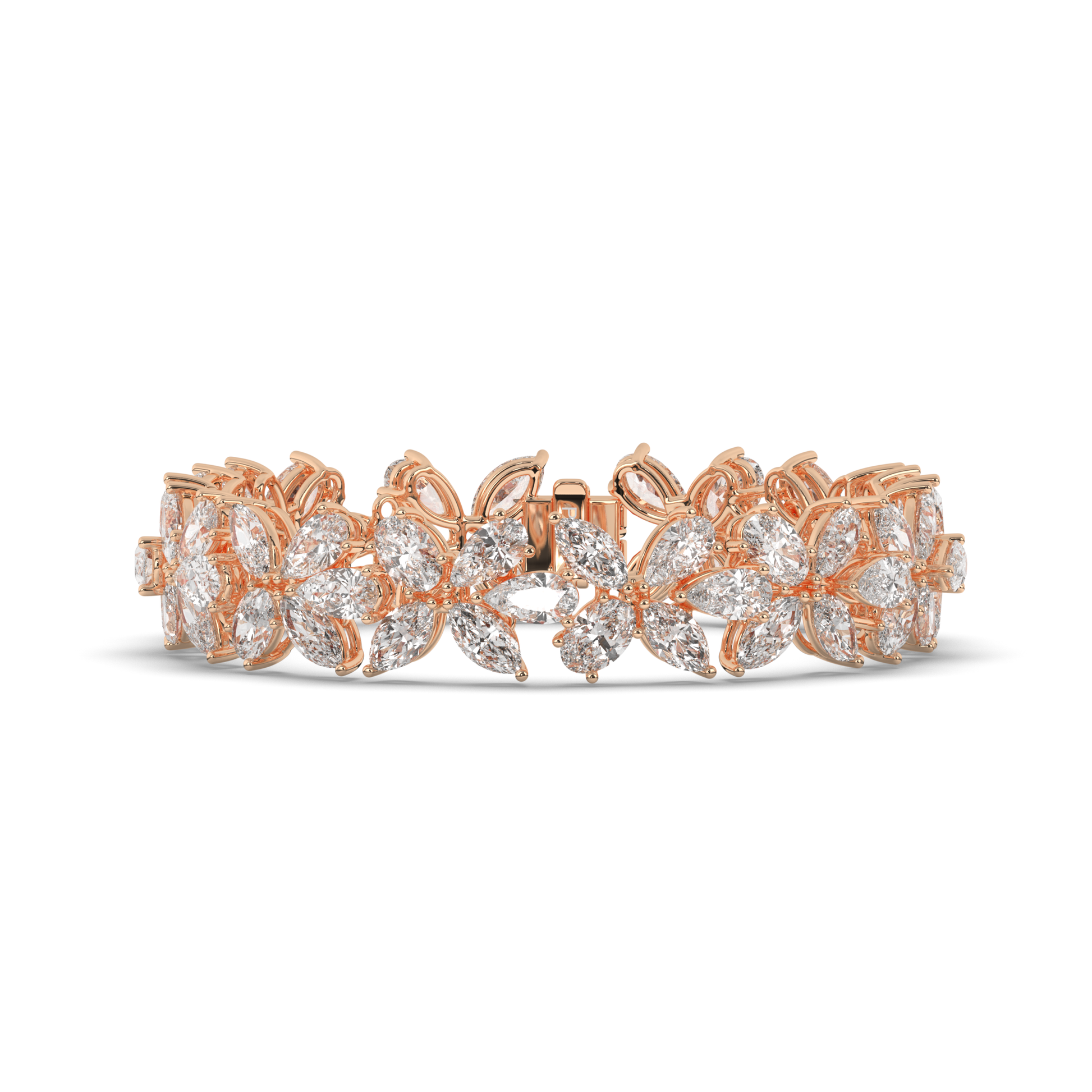 Pear Shaped Butterflyl Lab grown Diamond Fashion Tennis Bracelet - Pear Jewels