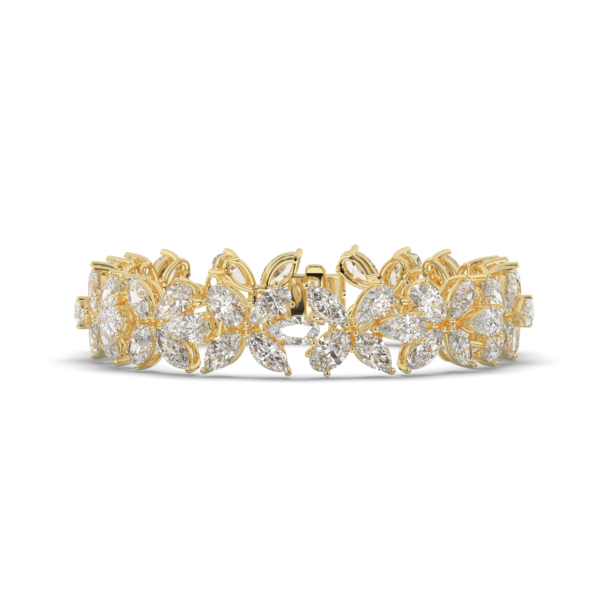 Pear Shaped Butterflyl Lab grown Diamond Fashion Tennis Bracelet - Pear Jewels
