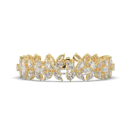 Pear Shaped Butterflyl Lab grown Diamond Fashion Tennis Bracelet - Pear Jewels