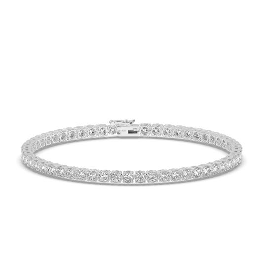 Round Cut Lab-grown Diamond Trendy Tennis Bracelet - Pear Jewels