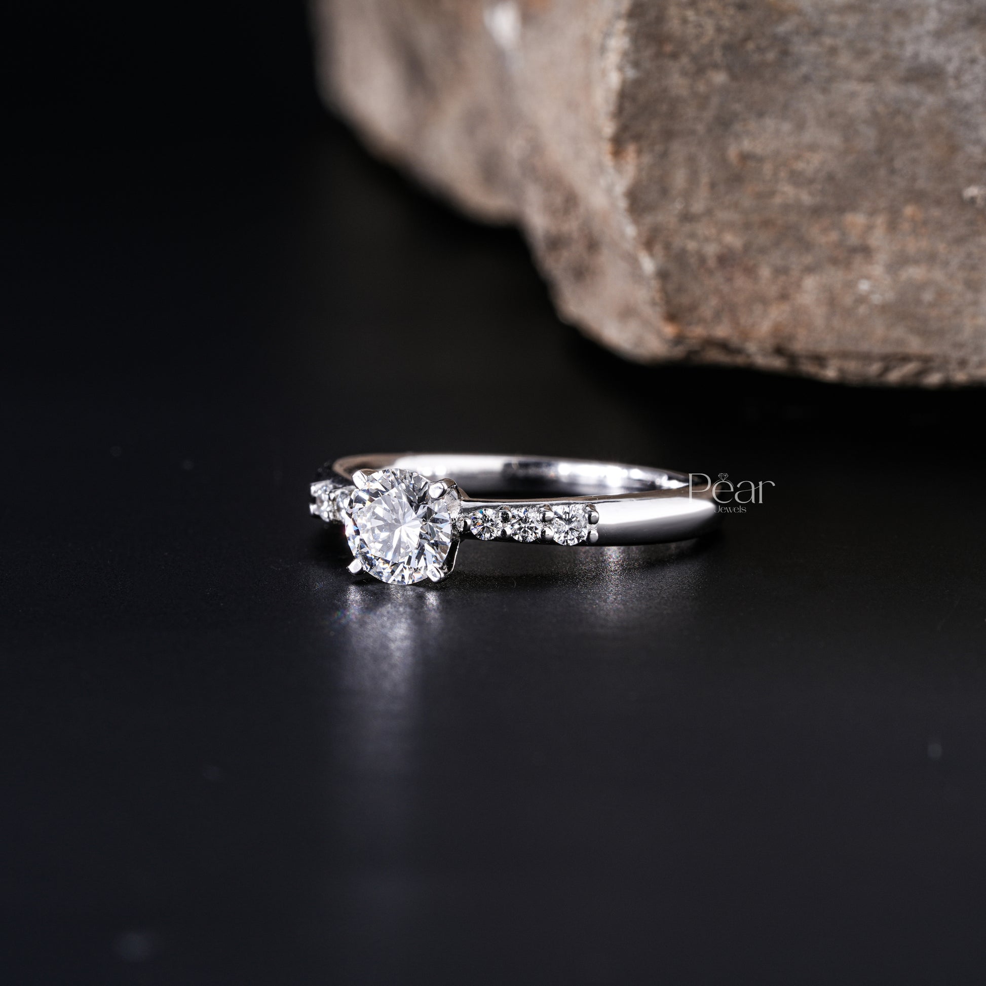 Seven-Stone Round Lab-Grown Diamond Ring - Pear Jewels