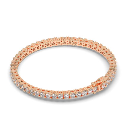 Sterling Round Lab-grown Diamond Bracelet - Pear Jewels
