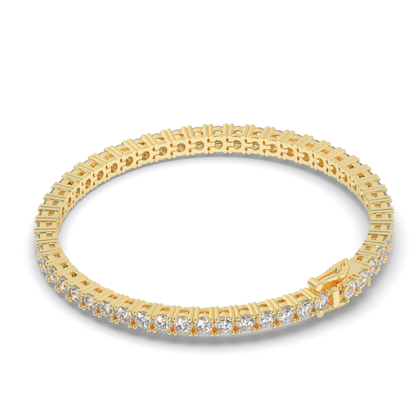 Sterling Round Lab-grown Diamond Bracelet - Pear Jewels