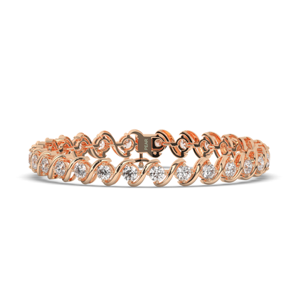 Sterling Tennis Bracelet with Lab-grown Round Diamonds - Pear Jewels