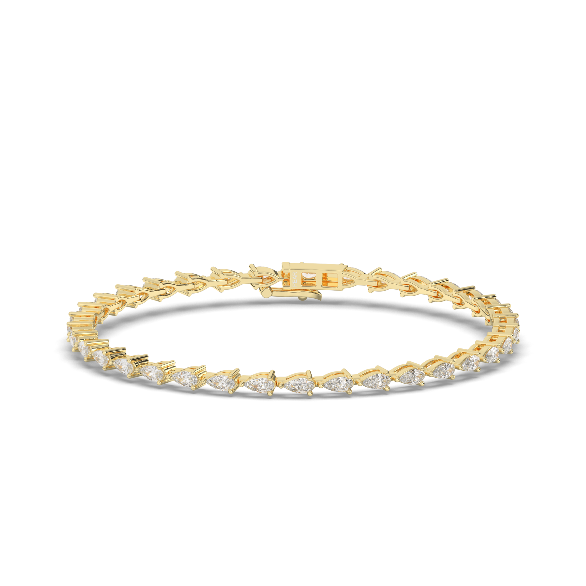 Teardrop Lab-grown Diamond Tennis Bracelet - Pear Jewels