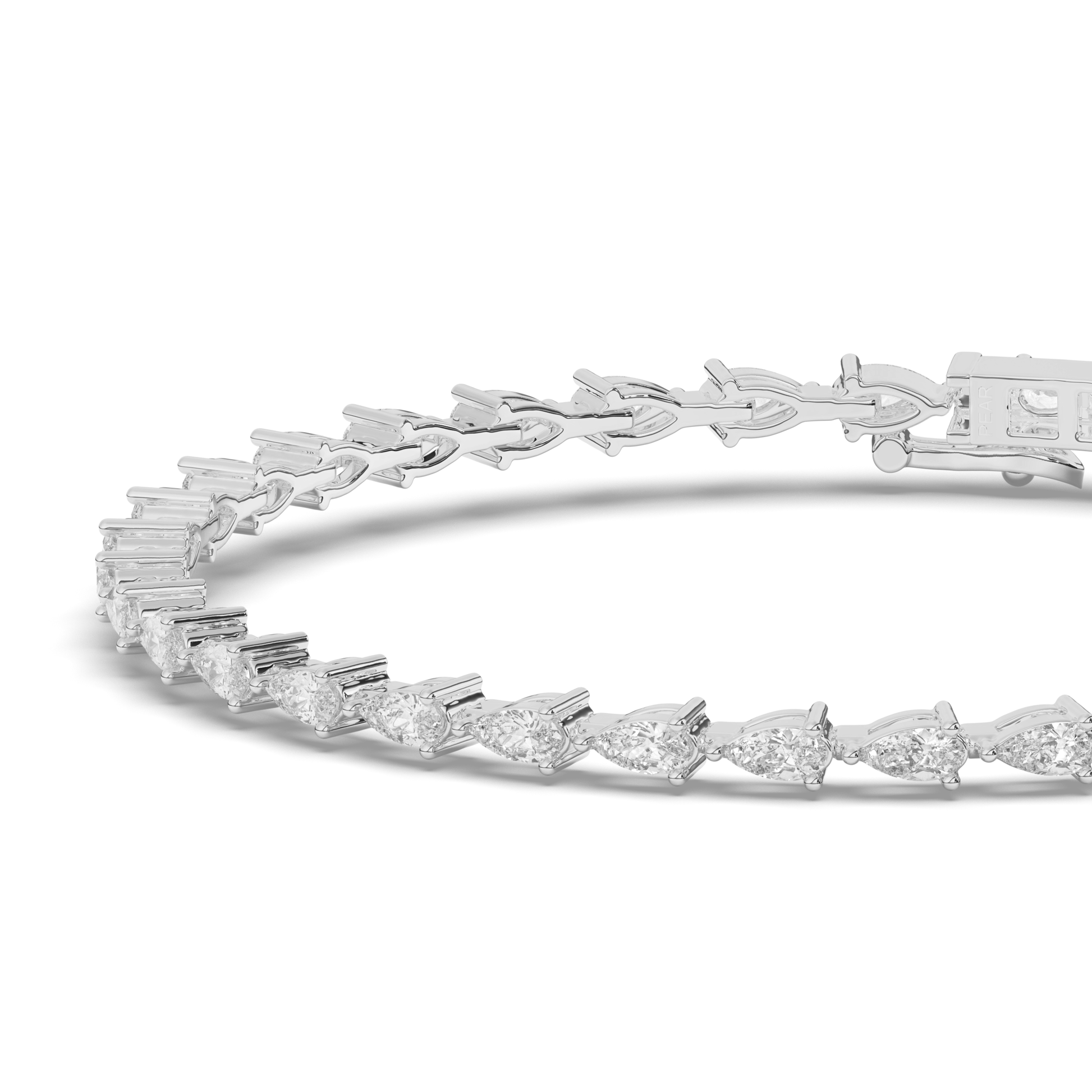 Teardrop Lab-grown Diamond Tennis Bracelet - Pear Jewels