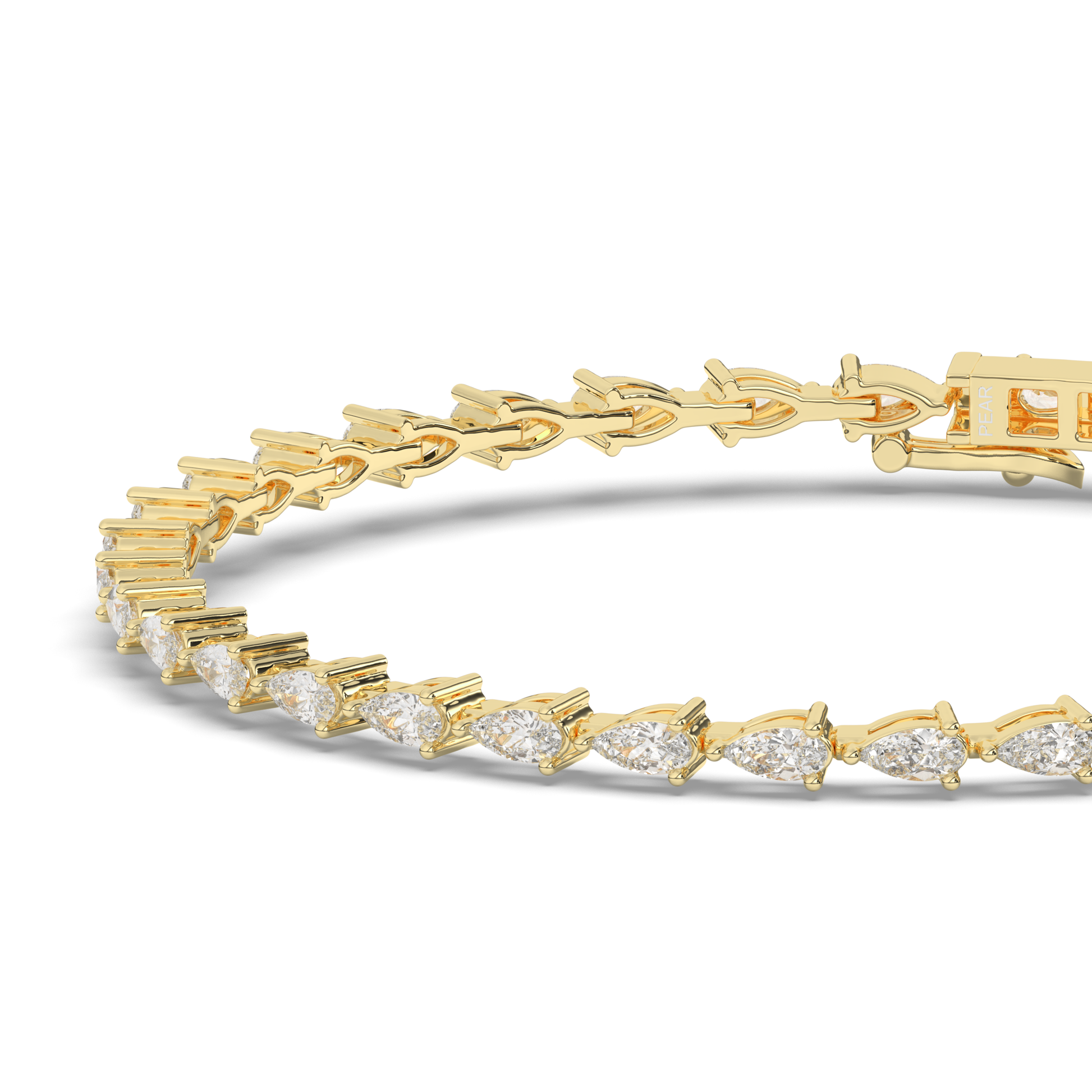Teardrop Lab-grown Diamond Tennis Bracelet - Pear Jewels