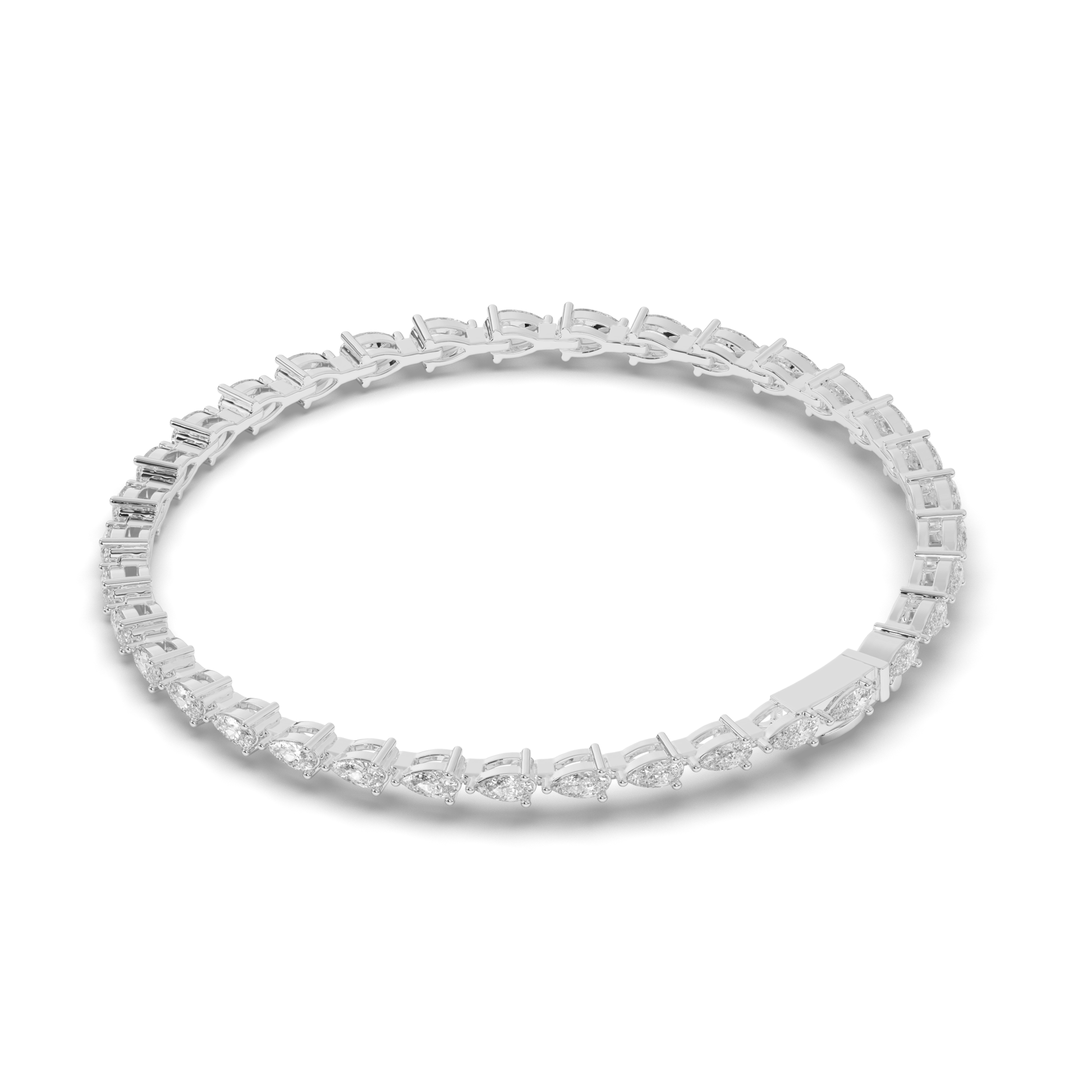 Teardrop Lab-grown Diamond Tennis Bracelet - Pear Jewels