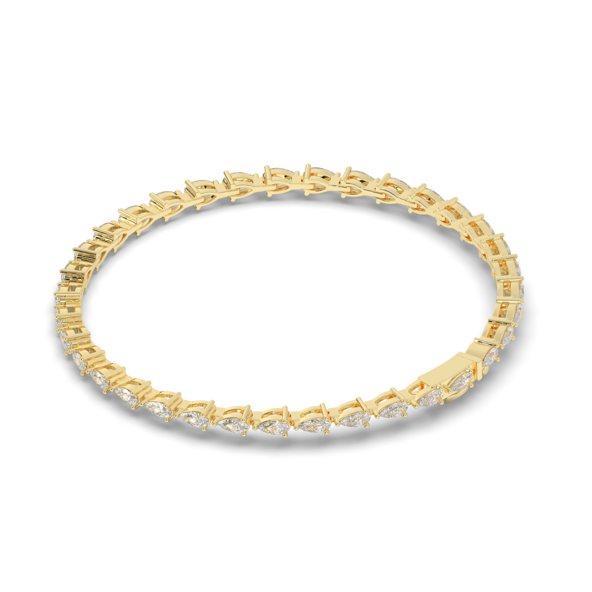 Teardrop Lab-grown Diamond Tennis Bracelet - Pear Jewels