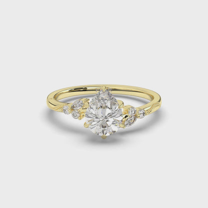 Pear Shape Solitaire Labgrown Diamond Ring
