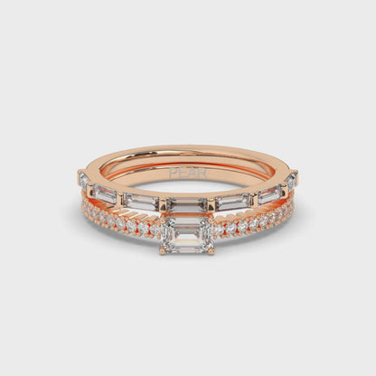 Vintage Baguette Lab-grown Diamond Wedding Band