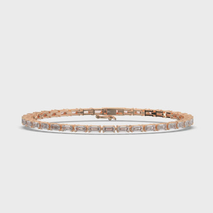 Bold Sleeping Emerald Lab-grown Diamond Tennis Bracelet