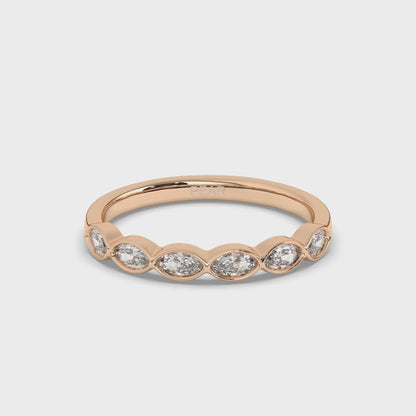 Marquise Lab Grown Diamond Half Eternity Band